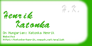henrik katonka business card